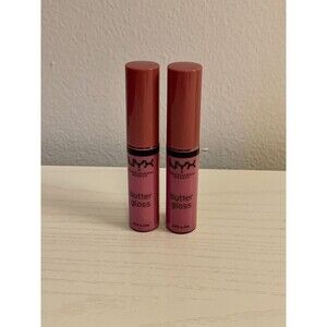 2X NYX Professional Makeup Butter Gloss BLG02 ~ Eclair ~ Creamy Lip Gloss